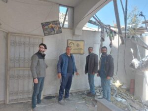 بالصور: تيار الإصلاح الديمقراطي يَتفقد منزل الشهيد ياسر عرفات بعد تعرضه للقصف